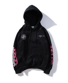 Off White hoodie dyed graffiti pink arrow hooded