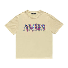Amiri T Shirt Printed Casual Hip Hop round Neck Short Sleeve T-shirt