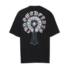 CHH Heart T Shirts Cross Print Short Sleeve T-Shirt Loose