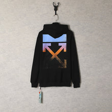 Off White hoodie Color gradual change Arrow pattern Pullover Hood