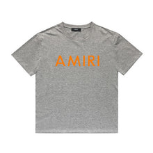 Amiri T Shirt Letter Print Casual Hip Hop round Neck Short Sleeve T-shirt