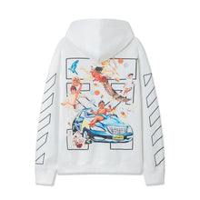 OW Angel Car Pattern Pullover Hooded Sweater