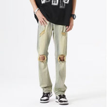 Men Jeans Summer Loose Straight Casual Trousers