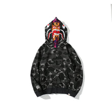 Bathing Ape Bape Hoodie Camouflage Shark Tiger Head Double Hat Sweater