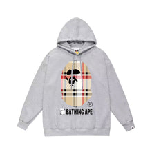 Bathing Ape Bape Hoodie Autumn/Winter Letter Print Loose Hoodie Pullover Ape Sweater
