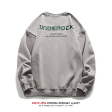 Men Pullover Hoodie Spring Cotton round Neck Sweater Men's Loose All-Matching