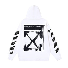 Off White hoodie graffiti painted arrow print pullover hooded