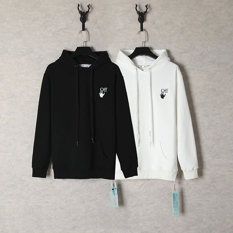 Off White hoodie Color gradual change Arrow pattern Pullover Hood