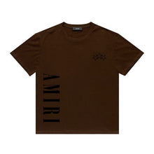 Amiri T Shirt Five-Star Letter Print Casual Hip Hop round Neck Short Sleeve T-shirt
