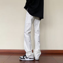 Men Jeans Spring and Autumn Straight-Leg Pants Loose Flared Trousers