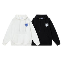 Off White hoodie graffiti yarn arrow pattern pullover hooded