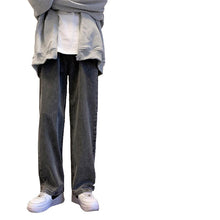 Men Jeans Spring and Autumn Loose Straight Pants Retro Washed Pants
