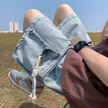 Men Jeans Workwear Denim Shorts Men's Summer Loose plus Size Shorts