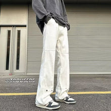 Men Jeans Summer Retro Baggy Straight Trousers
