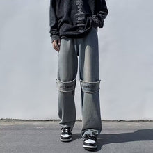 Men Jeans Retro Denim Spring and Autumn Straight Pants