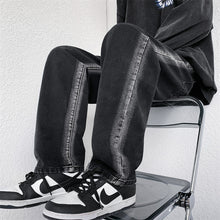 Men Jeans Washed Jeans Men's Spring Straight Loose Oversized Casual Trousers