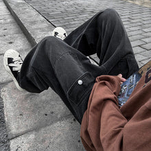 Men Jeans Vintage Jeans Vintage Straight-Leg Pants Oversize Wide Leg Pants