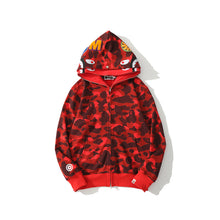 Ape Hoodie Camouflage Two Hat Cardigan Zipper