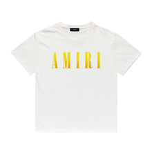 Amiri T Shirt Gradient Letter Flower Casual Hip Hop Short Sleeve T-shirt