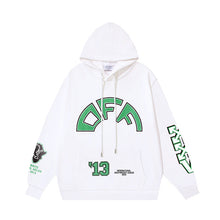 Off White hoodie Alligator Alphabet Pattern Pullover Hood