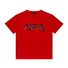 Amiri T Shirt Letter Sketch Casual round Neck Short Sleeves T-shirt
