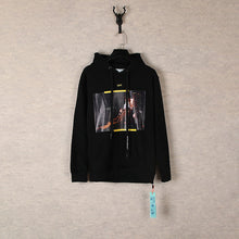 Off White hoodie oil painting series pattern arrow hooded