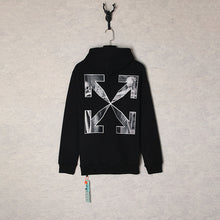 Off White hoodie oil painting series arrow hooded