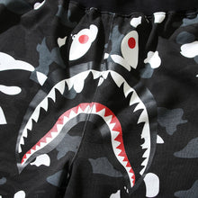 Bathing ape Bape Shorts camouflage luminous shark terry straight beach pants