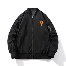 Mens Vintage Jackets Letter Embroidery Loose Baseball Flight Suit