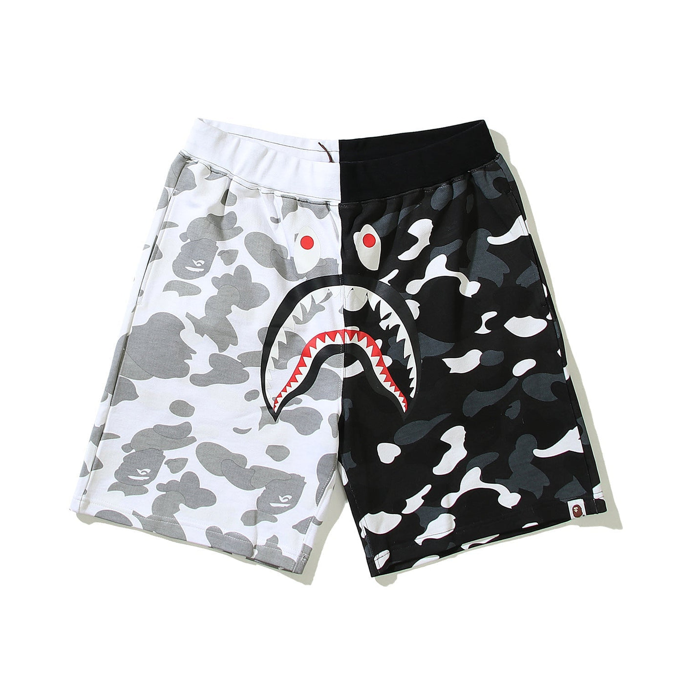 Bathing ape Bape Shorts Yin Yang luminous shark five-point pants straight beach pants