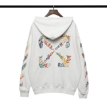 Off White hoodie creative color curved embroidered arrow hooded