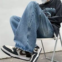 Men Jeans Spring and Autumn Large Straight-Leg Pants Pants