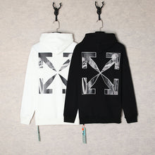 Off White hoodie oil painting series arrow hooded