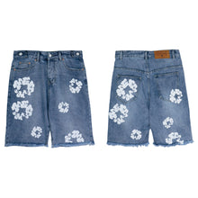 DENIM TEARS shorts denim kapok print summer loose for men and women