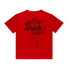 Amiri T Shirt Angel Sketch Printed Casual Hip Hop Short Sleeve T-shirt