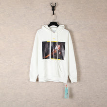 Off White hoodie oil painting series pattern arrow hooded