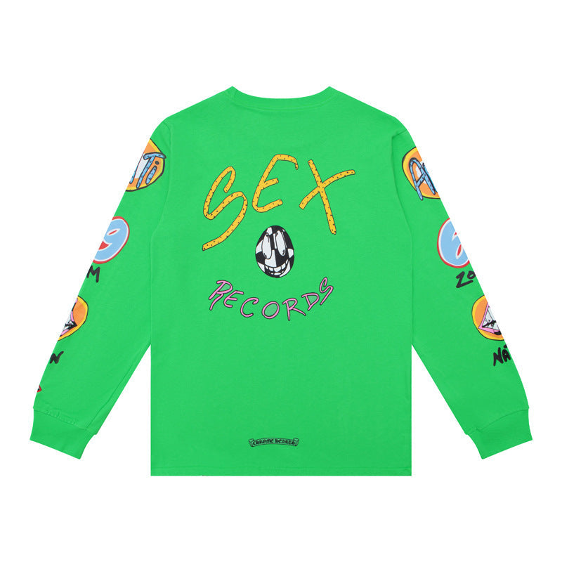 CHH Chrome Heart Long Sleeve Shirt Unisex Fashion Loose Long Sleeve Shirt
