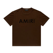 Amiri T Shirt Letter Print Casual Hip Hop round Neck Short Sleeve T-shirt