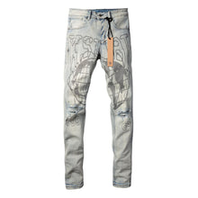 KSUBI Jeans Slim Fit Casual Stretch Ripped Jeans