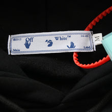 Off White hoodie geometric building arrow pattern fleece hooded