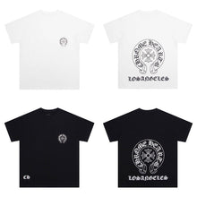 CHH  Heart T Shirts Summer Horseshoe Cross Print Short Sleeve T-Shirt