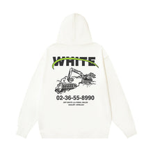 Off White hoodie Excavator Pattern Sleeve Hooded