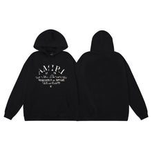 Amiri Hoodie Letter Print Hooded Sweater Loose Men and Women