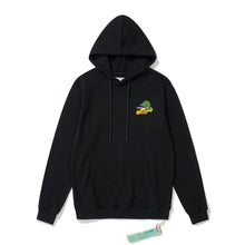 Off White hoodie Multicolored Leaf Arrow Pattern Crew Neck Hoodie