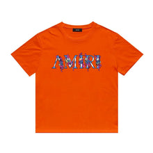 Amiri T Shirt Printed Casual Hip Hop round Neck Short Sleeve T-shirt