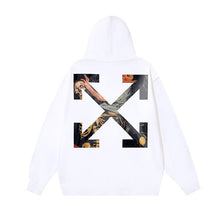 OW Skull Girl print pullover hooded sweater