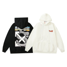 Off White hoodie boa pattern arrow fleece hooded