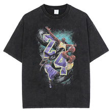 Nba T Shirt Kobe Kobe Bryant Printed Short Sleeve Nba T-shirt Loose Shoulder Washed