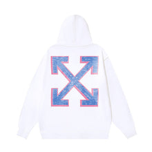Off White hoodie painting alphabet arrow print