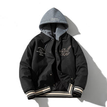 Mens Vintage Jackets Autumn and Winter PU Leather Baseball Uniform